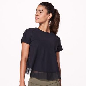 Lululemon Black Quick Pace Short Sleeve Shirt